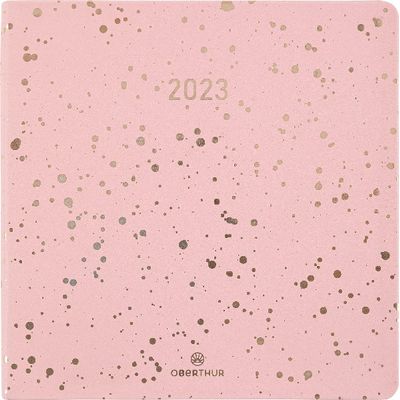 3664447126678-Agenda Céleste - 1 semaine sur 2 pages - 16,5 x 16,5 cm - rose - Oberthur-P_405120319_1-0