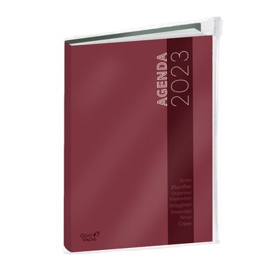 3371010482917-My Agenda avec poche Zip - 1 semaine sur 2 pages - 16 x 24 cm - vert/rouge - couverture r