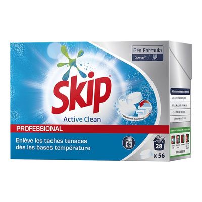 7615400825011-Skip Professional Active Clean détergent (56 tablets) - tablette - boîte - 28 charges (p-P_405128309_1-0