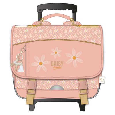 3661507024639-Cartable à roulettes KIP Daisy 38 cm - 2 compartiments - rose poudré - Kid'Abord-P_405129279_1-0