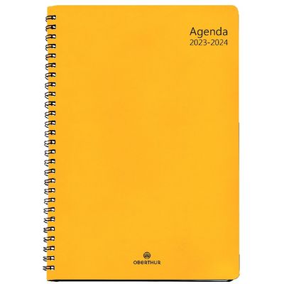 3664447145440-Agenda à spirale Grenade 27 - 1 semaine sur 2 pages - jaune - Oberthur-P_405132032_1-0