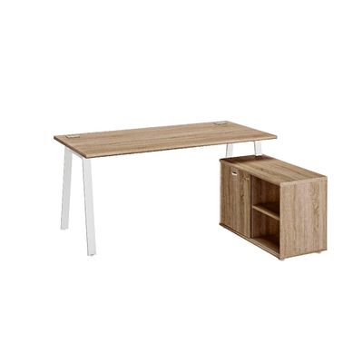 3483601119116-Bureau manager MAMBO avec retour droit - 160 cm - Chêne Sonoma/blanc-P_405132837_1-0