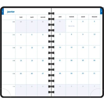 3660942080774-Agenda de poche spiralé Sakura Lady 16S - 1 semaine sur 2 pages - 9 x 16 cm - noir - Exac-P_405147078_4-3