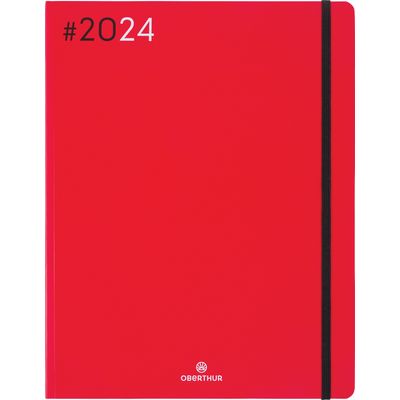 3664447154343-Agenda Flex - 1 semaine sur 2 pages - 22 x 28 cm - rouge - Oberthur-P_405148926_1-0