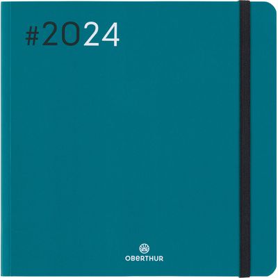 3664447154428-Agenda Flex - 1 semaine sur 2 pages - 16 x 16 cm - émeraude - Oberthur-P_405148934_1-0