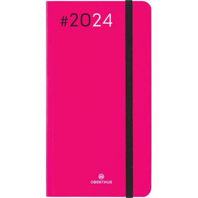 3664447156590-Agenda de poche Flex - 1 semaine sur 2 pages - 9,5 x 17,5 cm - fuchsia - Oberthur-P_405148939_1-0