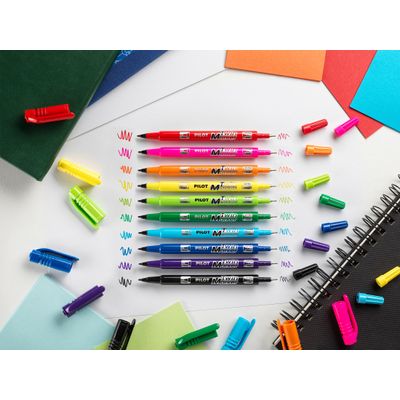 4902505169649-Pilot TWIN MARKER - Marqueur permanent - double pointe fine / extra fine - vert clair-P_405158006_3-2