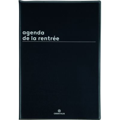 3664447174945-Agenda Boréal - 1 semaine sur 2 pages - 16 x 24 cm - noir - Oberthur-P_405162056_1-0