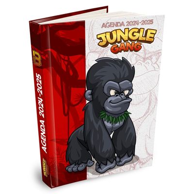 3592930023633-Agenda Jungle Gang gorille - 1 jour par page - 12,5 x 17,5 cm - Bouchut-P_405162564_1-0
