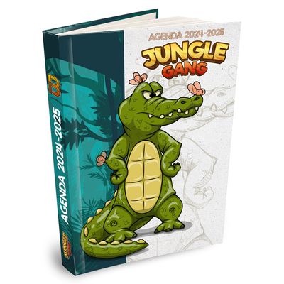 3592930023640-Agenda Jungle Gang crocodile - 1 jour par page - 12,5 x 17,5 cm - Bouchut-P_405162565_1-0