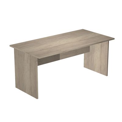 7331920009297-Bureau droit Trend - L160 - Pieds panneaux - plateau imitation chêne canadien-P_405224080_1-0