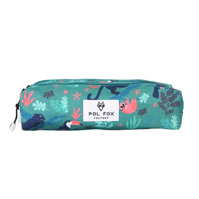 3663842008794-Trousse rectangulaire  Jungle- 2 compartiments- vert- Pol Fox-P_405225982_1-0