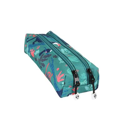 3663842008794-Trousse rectangulaire  Jungle- 2 compartiments- vert- Pol Fox-P_405225982_2-1