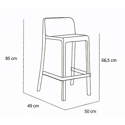 3701394607581-Tabouret snack empilable MINI ATTIC - Ezpeleta professionnel - Taupe-P_405227952_2-1