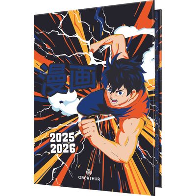 3664447195582-Agenda Manga boy - 1 jour par page - 12,5 x 17,5 cm - Oberthur-P_405228404_1-0