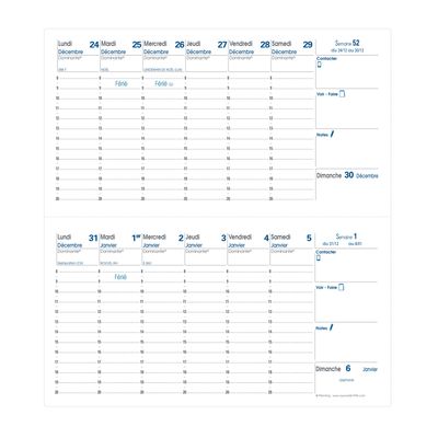3371010130771-Agenda Impala Bi-Planning - 2 semaines sur 2 pages - 8,8 x 17 cm  - noir - Quo Vadis--1