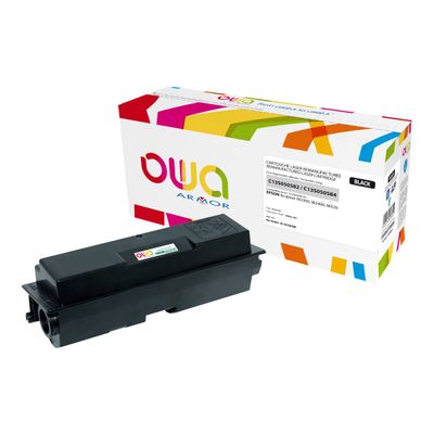 3112539607395-Cartouche laser compatible Epson S050582 - noir - Owa K15550OW-Angle gauche-0