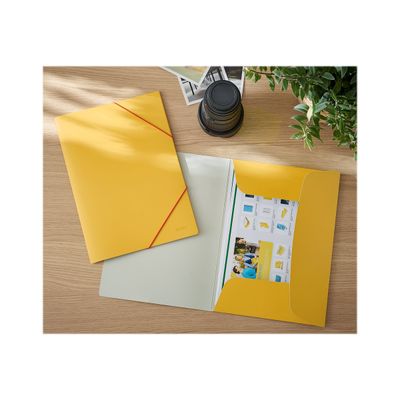 4002432125845-Leitz Cosy - Chemise à 3 rabats polypropylène - A4 - jaune-Avant-2