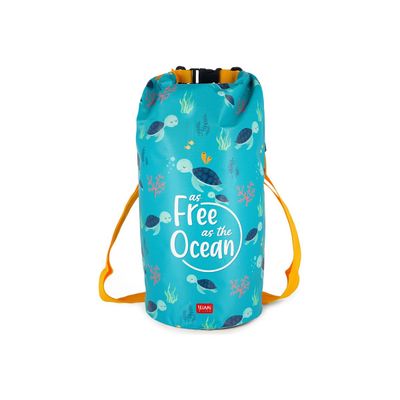 8053610784749-Legami Good Vibes - Sac imperméable 10L - Sea turtle-Avant-0