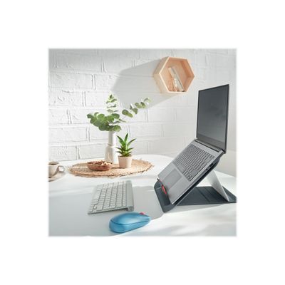 4002432129362-Leitz Ergo Cosy - Support pour ordinateur portable jusqu'à 17" - gris velours-Droite-9