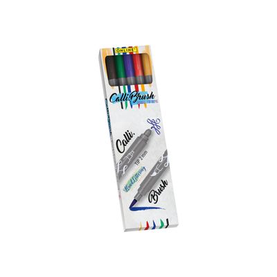 4014421190772-Online Calli.Brush Classic - 5 Feutres stylos pinceaux à double embout - couleurs classiqu-Angle gauche-1