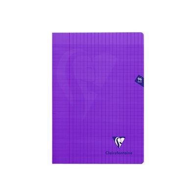 3329683731610-Clairefontaine Mimesys - Cahier polypro A4 (21x29,7 cm) - 96 pages - grands carreaux (Seyes) - vio-Avant-0