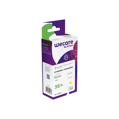 3112539804688-Cartouche compatible Epson 35XL Cadenas - jaune - Wecare-Angle gauche-0