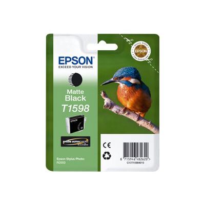 8715946482620-Epson T1598 Martin pêcheur - noir mat - cartouche d'encre originale-Avant-0