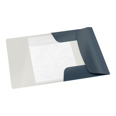 4002432125869-Leitz Cosy - Chemise à 3 rabats polypropylène - A4 - gris-Angle gauche-1