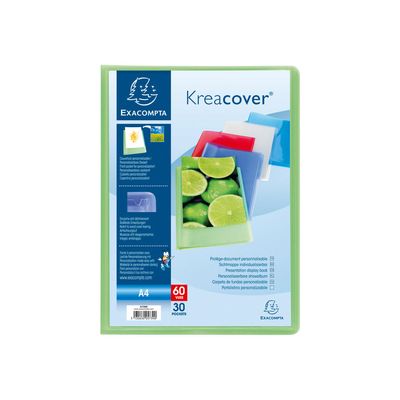 3130630057598-Exacompta Kreacover - Porte vues personnalisable - 100 vues - A4 - disponible dans différentes co-Avant-0