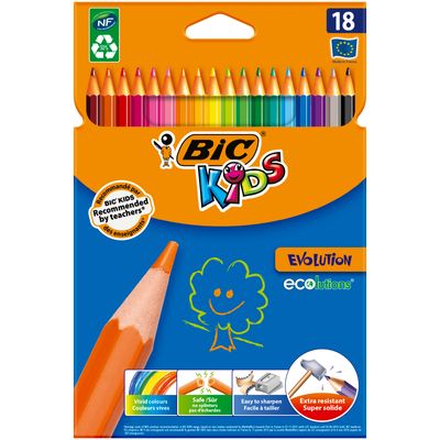 0400791457555-BIC Kids ecolutions Evolution - 18 Crayons de couleur-P_79145755_1-0