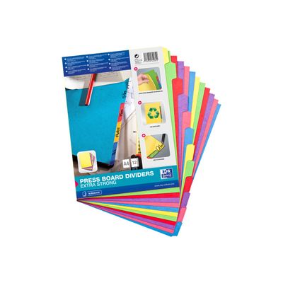 3148240620842-Oxford - Intercalaire 12 positions - A4 - carte colorée-P_79348391_1-0