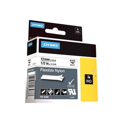 071701184887-Dymo - Ruban d'étiquettes nylon flexible auto-adhésives - (12 mm x 3,5 m) - fond blanc éc-P_79374707_3-5