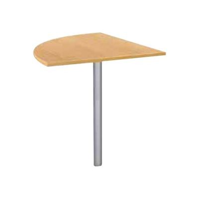 3253310075498-Burocean - Élément de Bureau - Idra - angle de 90° - wengé - pied blanc-P_79377136_1-0