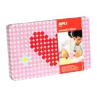 0000005096558-Apli - Boîte métal gommettes cœur avec 12 cartes à compléter-P_79391516_1-0