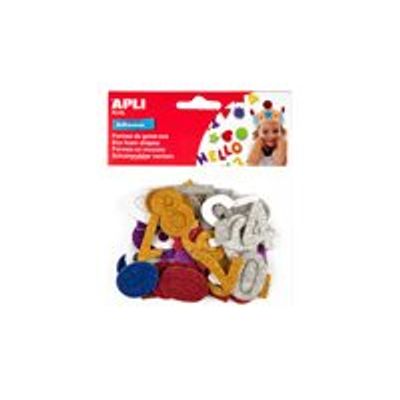 8410782134862-APLI kids - 50 Adhésifs décoratifs en mousse - couleurs vives - motifs chiffres-P_79398854_1-0