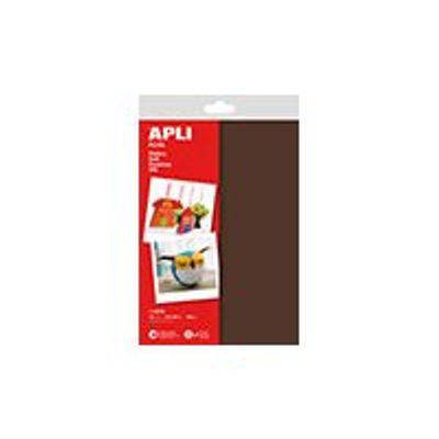8410782135791-APLI kids - 10 Feuilles de feutrines - A4 - Brun-P_79398871_1-0