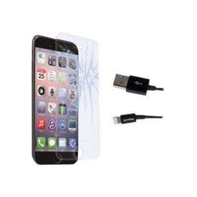 3663111051919-Muvit - 1 film de Protection d'écran - - verre trémpé - noir - pour iPhone 6, 6s-P_79405490_1-0