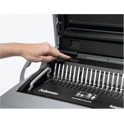 Relieuse Fellowes 6202501 Noire - Pour Documents Professionnels, Compatible Peignes 21 Anneaux, Facile à Utiliser