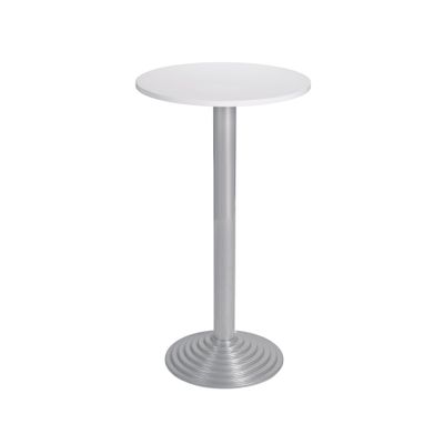 3700339881321-Mange debout - ronde - H110 x diam 60 cm - pied en fonte coloris alu - plateau blanc-P_79420833_1-0