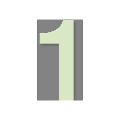 8711234005137-Pickup Glow in the dark - Étiquette autocollante phosphorescente 100 mm - Chiffre 1-P_79435390_1-0