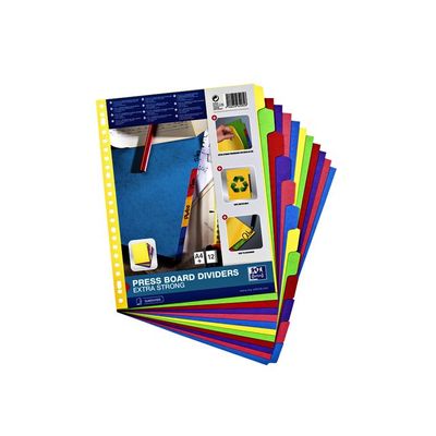 3148240620828-Oxford - Intercalaire 12 positions - A4 Maxi - carte colorée--0