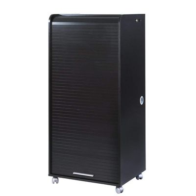 3253311400015-Armoire à rideaux ORGA - 2 tiroirs - H140 cm - Noir--2