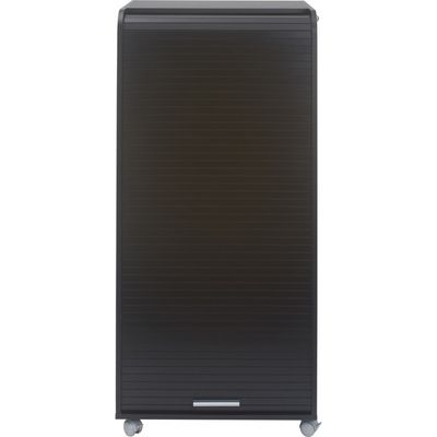 3253311400015-Armoire à rideaux ORGA - 2 tiroirs - H140 cm - Noir--0