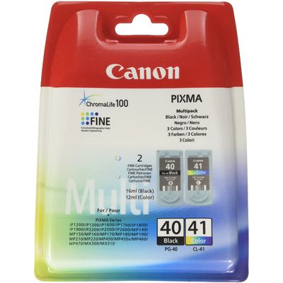 8714574552576-Canon PG-40/CL-41 - Pack de 2 - noir, couleur (cyan, magenta, jaune) - cartouche d'encre originale--0