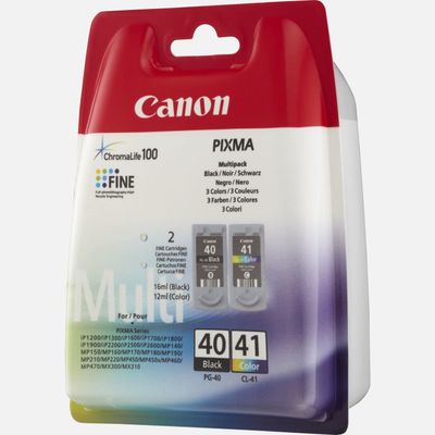 8714574552576-Canon PG-40/CL-41 - Pack de 2 - noir, couleur (cyan, magenta, jaune) - cartouche d'encre originale--2