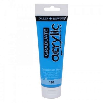 5011386020525-Daler-Rowney Graduate - Peinture acrylique - 120 ml - bleu céruléen--0