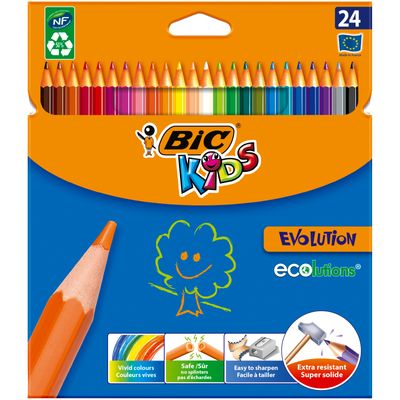 3270220076421-BIC Kids ecolutions Evolution - 24 Crayons de couleur--0