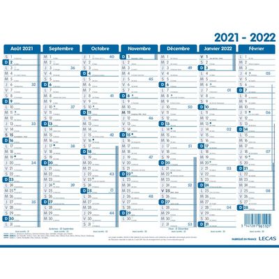 3147281961105-Calendrier Lecas Classique - 1 année sur 2 faces - 27 x 21 cm--0