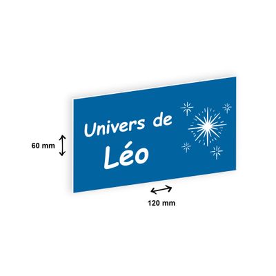 2012348178240-Plaque personnalisée avec votre texte - 120 x 60 mm - bleue - adhésivée prête à poser--1